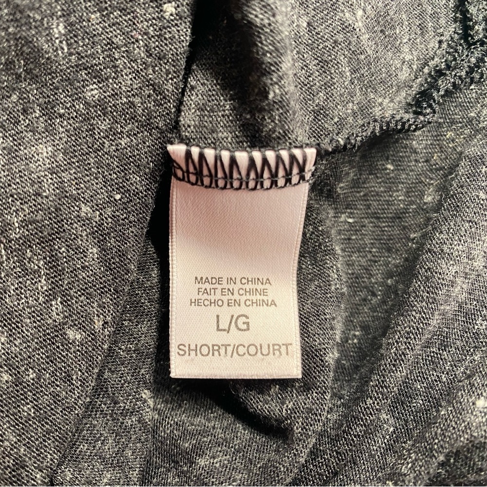 Victoria's Secret Sexy Black Heather V-Neck Quarter Button Down Top Lg Petite A - Picture 6 of 7